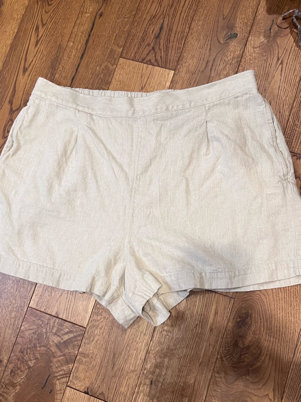Madewell Cream Linen-Blend Relaxed Shorts